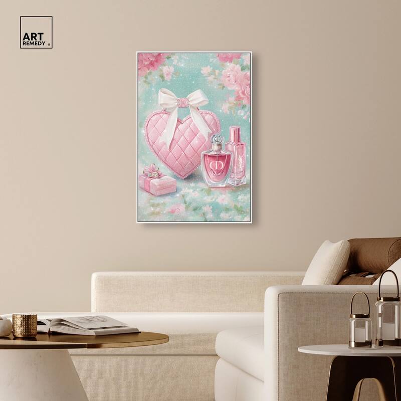 Little Heart Shaped Purse Canvas by Art Remedy