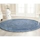 SAFAVIEH Handmade Ikat Jaycie Wool Rug - 6' x 6' Round - Dark Blue/Multi