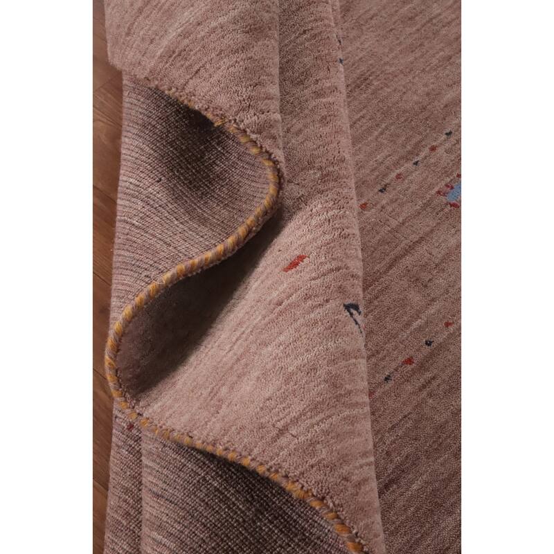Hand Knotted Oriental 100% Wool Carpet Tribal Tribal Brown Gabbeh Area Rug - 10' 0'' X 7' 11''