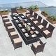 preview thumbnail 54 of 52, Kullavik Outdoor Dining Set, Rattan Patio Furniture Dining Table & Chairs