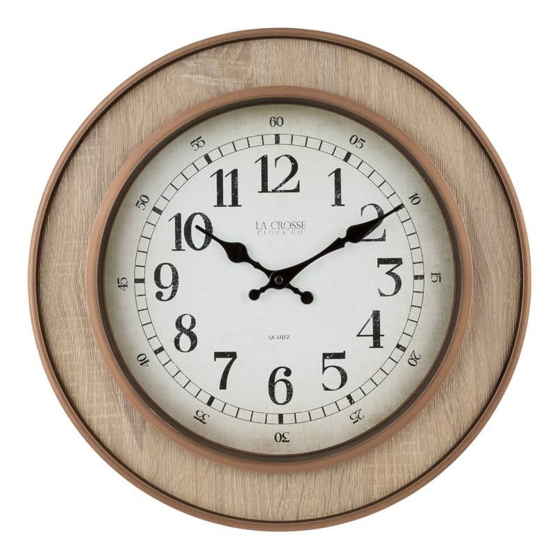 La Crosse Clock 16 Inch Livingston Quartz Wall Clock