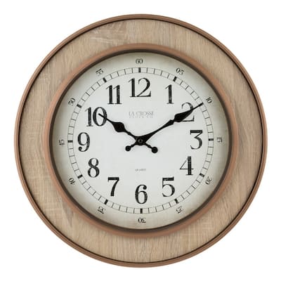 La Crosse Clock 16 Inch Livingston Quartz Wall Clock