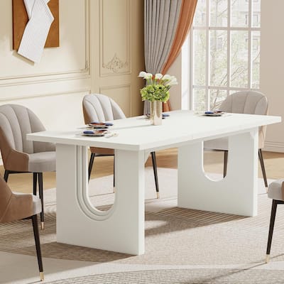 Modern 71" Rectangular Dining Table for 6-8 People