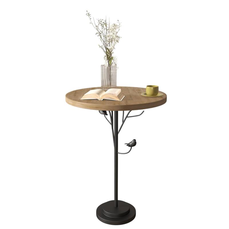 Modern Style Coffee Table Small Space Beverage Table with Metal Legs, for Living Room Bedroom, Office