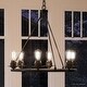 preview thumbnail 1 of 5, Luxury Industrial Chic Chandelier, 27.5"H x 28"W, with Vintage Style, Charcoal Finish by Urban Ambiance