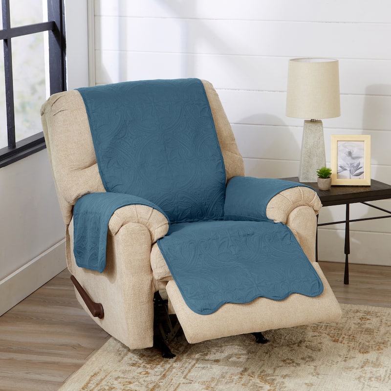 Reversible Recliner Cover Quilted Pet Furniture Protector Slipcover