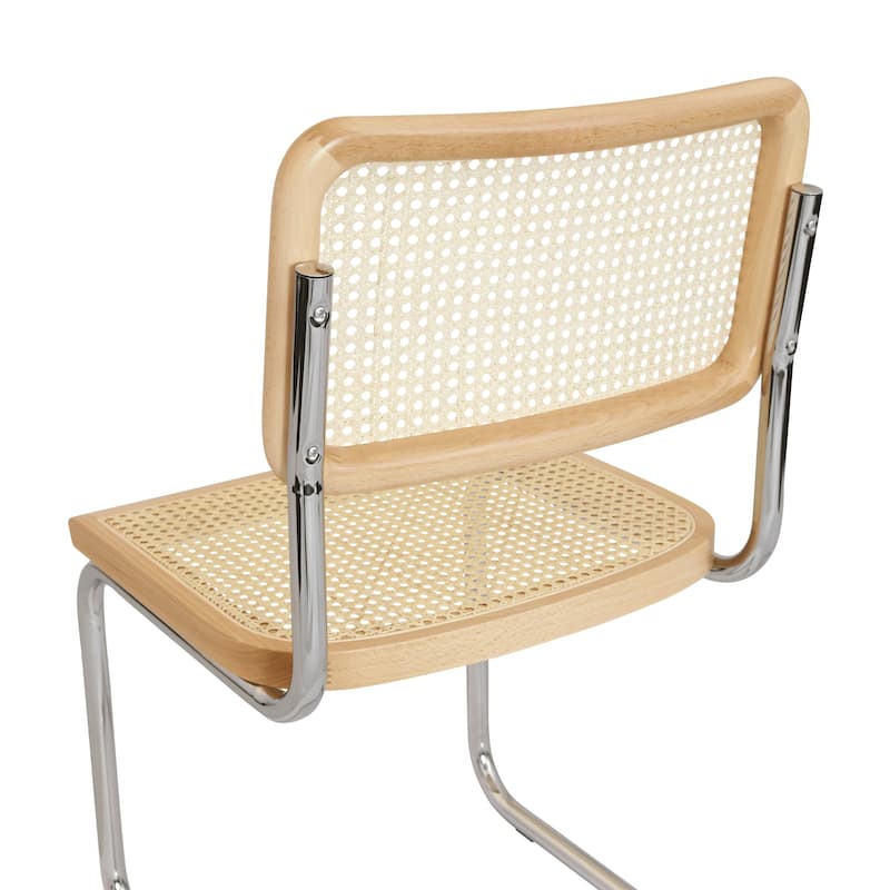 Breuer Chair Company Marcel Breuer Cesca Cane Cantilever Side Chair w/ Chrome Steel Frame (Various Wood & Cane Colors)