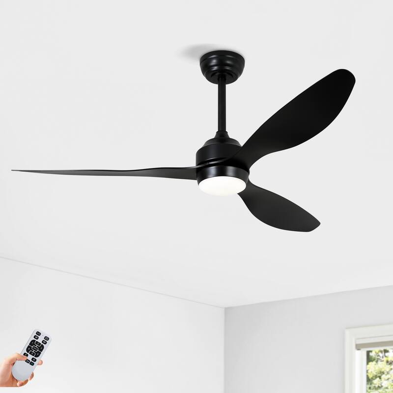 52" Ceiling Fan with Lights, Quiet DC Motor 3 ABS Blade Ceiling Fans, 6 Speed Levels, Reversible Ceiling Fan