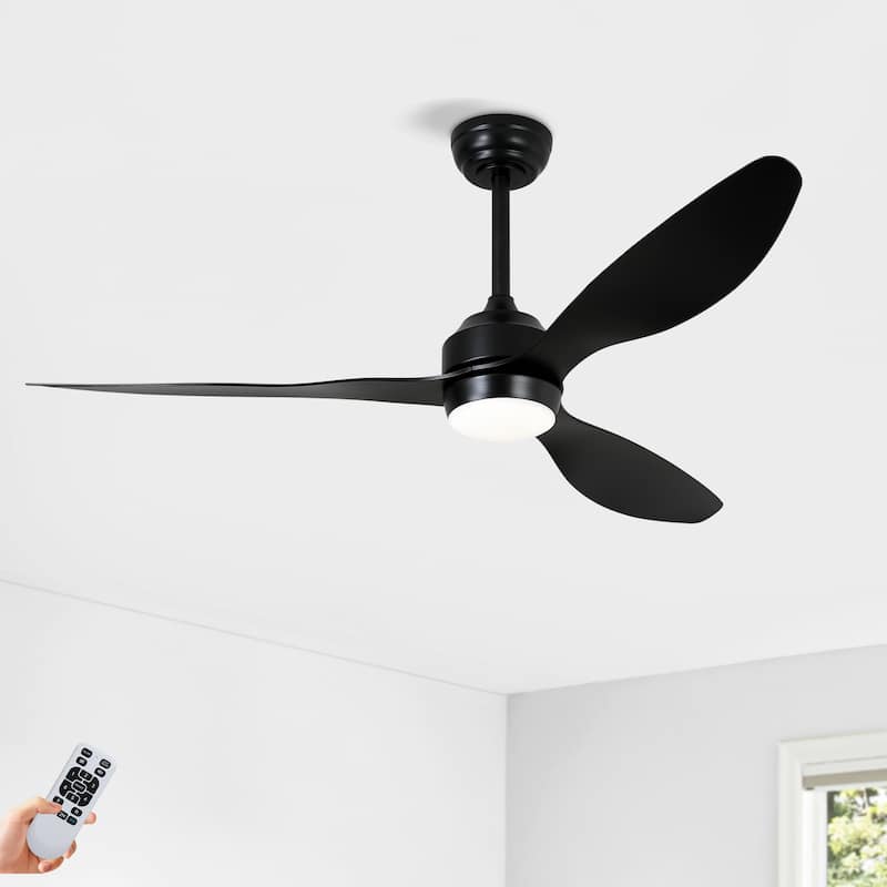 Sofucor 52" Ceiling Fan with Lights Quiet DC Motor 3 ABS Blade 6 Speed Levels,Remote Control,for Patio Living Room,Bedroom
