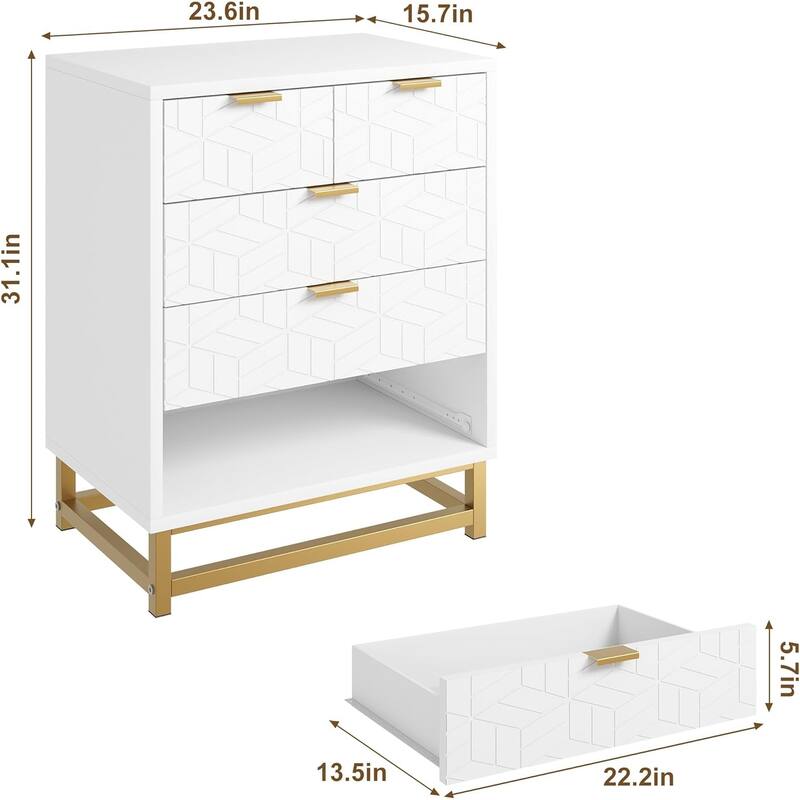 5 Drawer Dresser For Bedroom With Modern Style