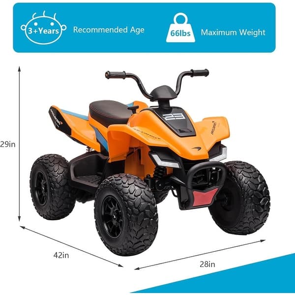 dimension image slide 1 of 3, Kids Ride on ATV, 12V Battery Powered Kids Electric Vehicle