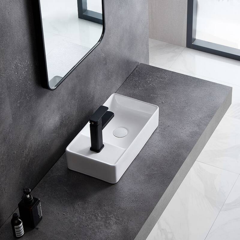 Eridanus 18" L x 10" W Wall-Hung Bathroom Sink Cloakroom Powder Room Sink
