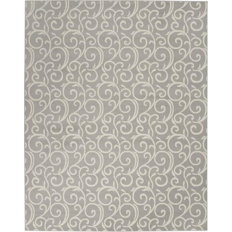 Liwas Power Loomed Floral Area Rug By HomeRoots - 120' X '84' X '0.5