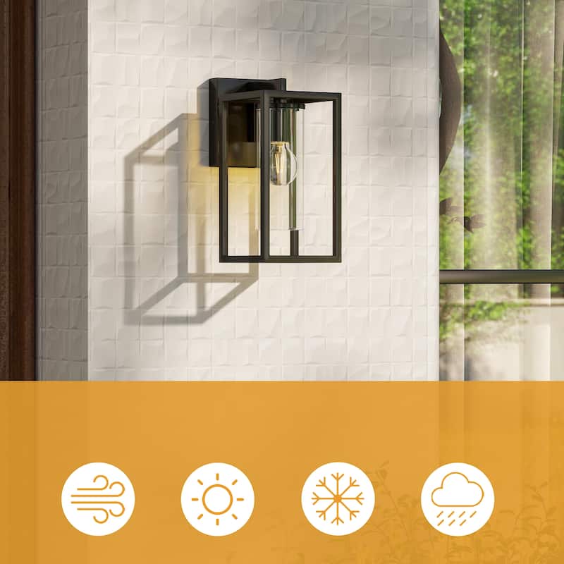 Outdoor Wall Light Lantern Sconce with Glass