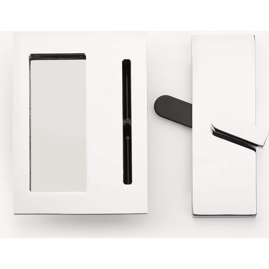 Emtek Modern Rectangular Surface Jamb Mounted Privacy Lock with Flush
