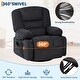 preview thumbnail 7 of 14, Garvee 360° Swivel Recliner Chair with Vibration Massage and Heating, Extra-Wide Chenille Sofa for Living Room/Bedroom