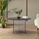 preview thumbnail 4 of 33, Valore Modern Wood Side End Table W Acrylic Base - Round Accent Center Coffee Table for Living Room Bedroom Home Office