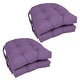 preview thumbnail 50 of 59, 16-inch U-Shaped Indoor Twill Chair Cushions (Set of 2, 4, or 6) - 16" x 16" Set of 4 - Grape