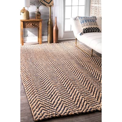 Nuloom Vania Chevron Jute Area Rug