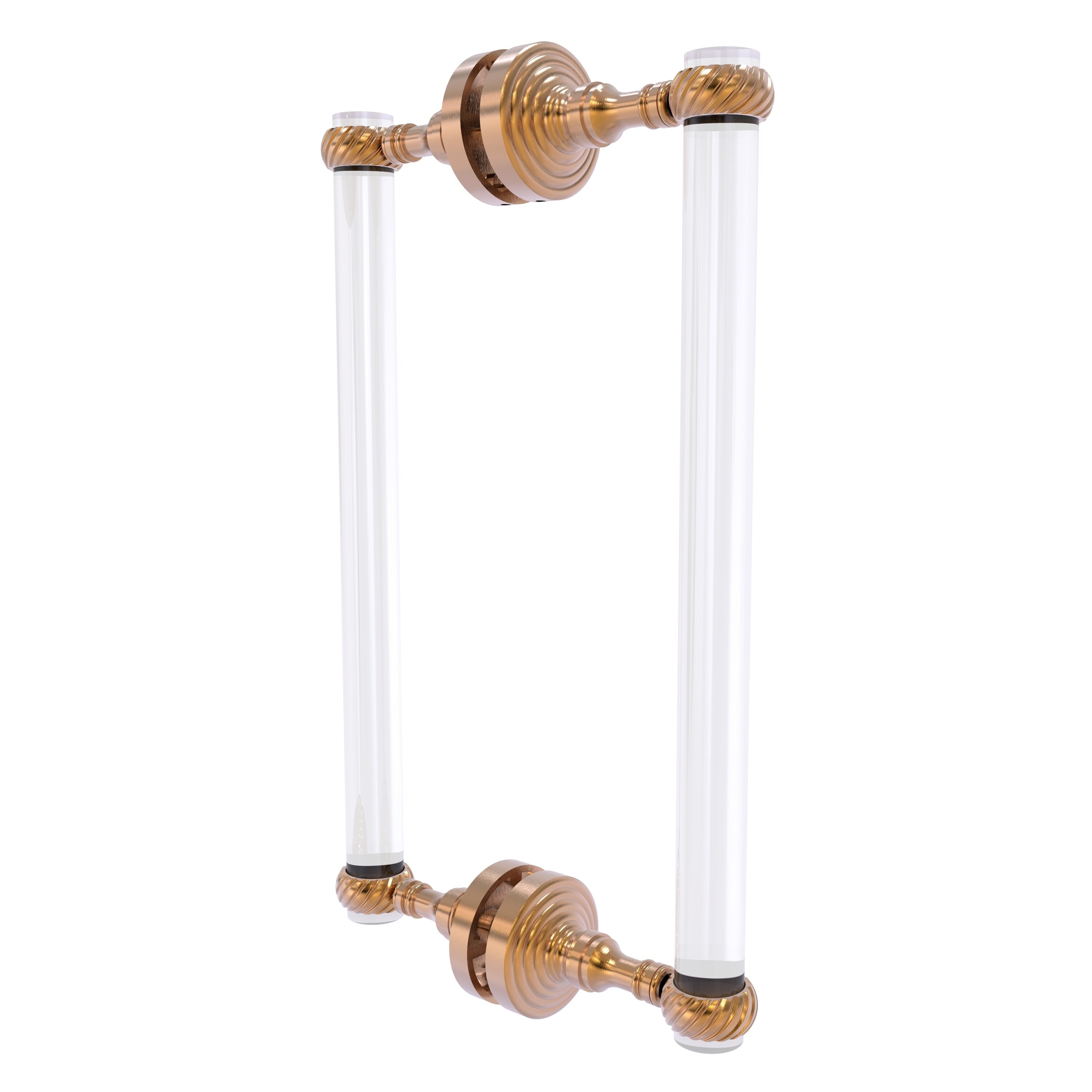 Allied Brass Pacific Grove Collection 12 Inch Back to Back Shower Door Pull with Twisted Accents
