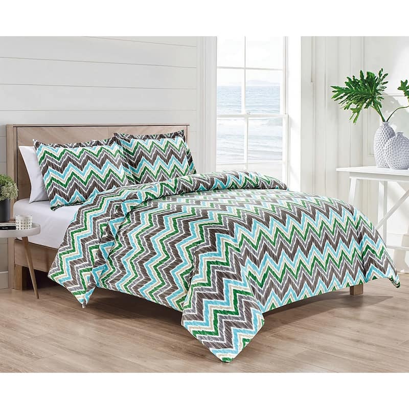 Bibb Home 4 pc Duvet & Down Alternative Comforter Set - Darcy - Queen