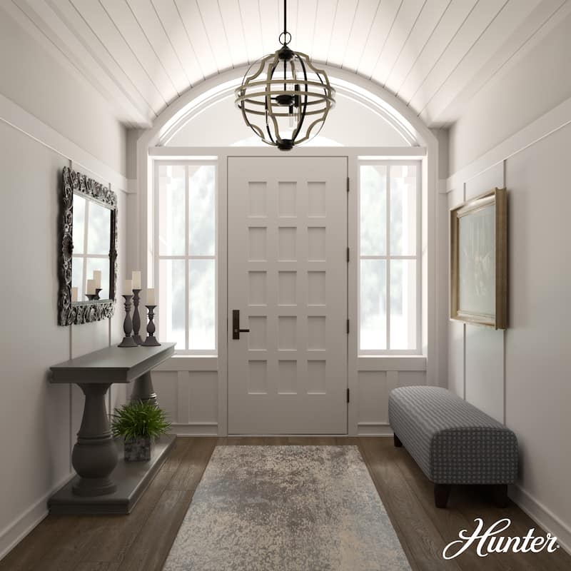 Hunter 19.25" Stone Creek 6-Light Pendant - Entry, Island, Dining Room - Modern Farmhouse, Rustic, Transitional