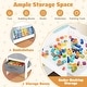 preview thumbnail 15 of 15, 4 in 1 Kids Activity Table and Chairs Set with Reversible Tabletop Included Bookshelves - 24" x 24" x 19"