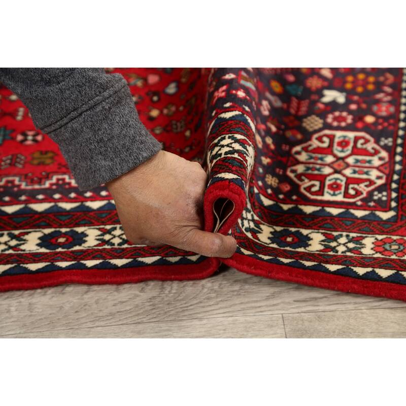 Tribal Vegetable Dye Abadeh Nafar Persian Area Rug Wool Hand-knotted - 3'5" x 5'3"
