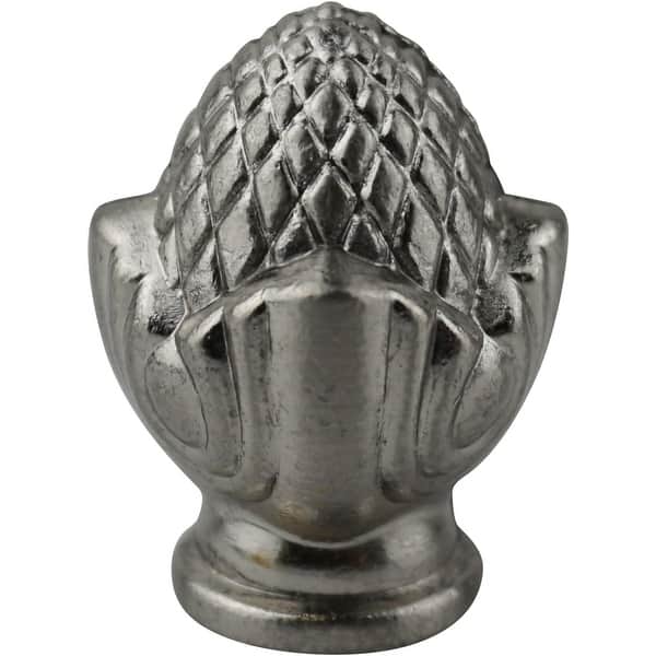 slide 2 of 3, Set of 2 Clara Lamp Finial, 1 7/16-inch Tall Brushed Nickel