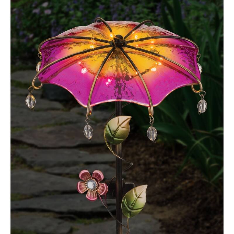 Umbrella Solar Stake - Pink