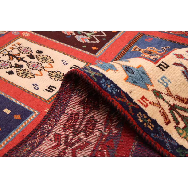 ECARPETGALLERY Hand-knotted Melis Red Wool Rug - 3'9 x 6'3