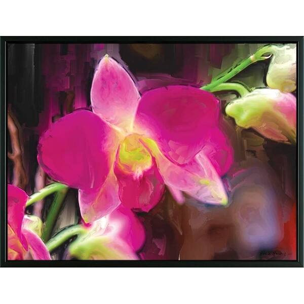 Shop Easy Art Prints Lola Henry S Painterly Flower V Premium Canvas Art Overstock 25747508