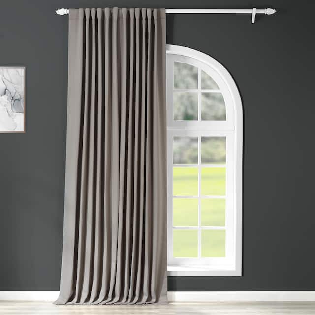 Exclusive Fabrics Extra Wide Thermal Blackout 108-inch Curtain (1 Panel) - 100 x 108 - Neutral Grey