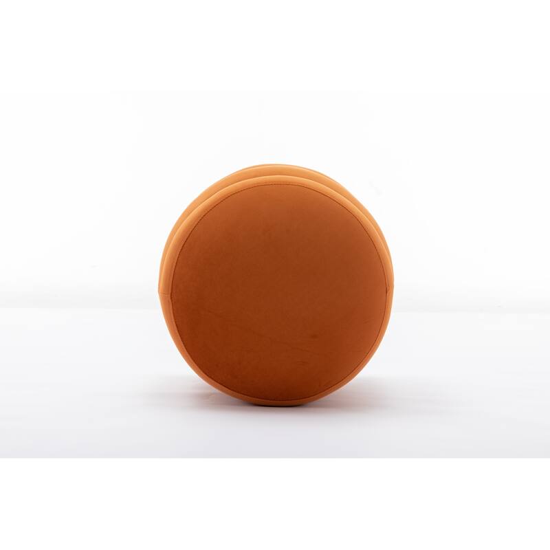 Velvet Round Footrest Ottoman