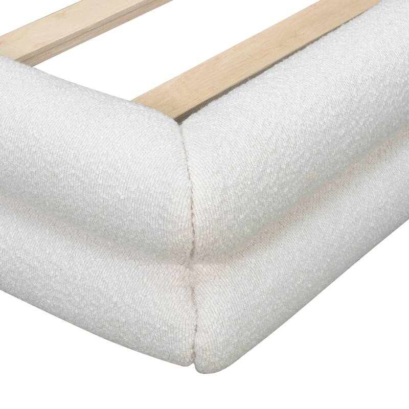 Christopher Knight Home - Arlette Modern Boucle Upholstered Bed Frame with Thick Wingback Headboard