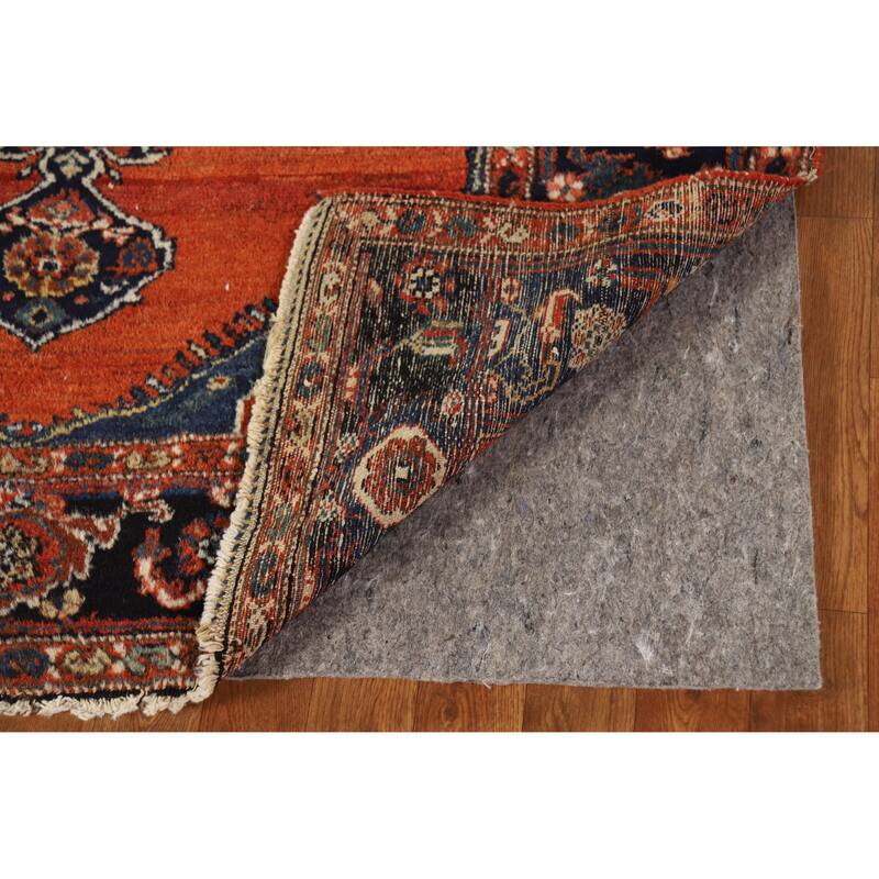 Hand Knotted Oriental 100% Wool Carpet Traditional Medallion Oranges & Rust Malayer Area Rug - 8' 0'' X 4' 6''