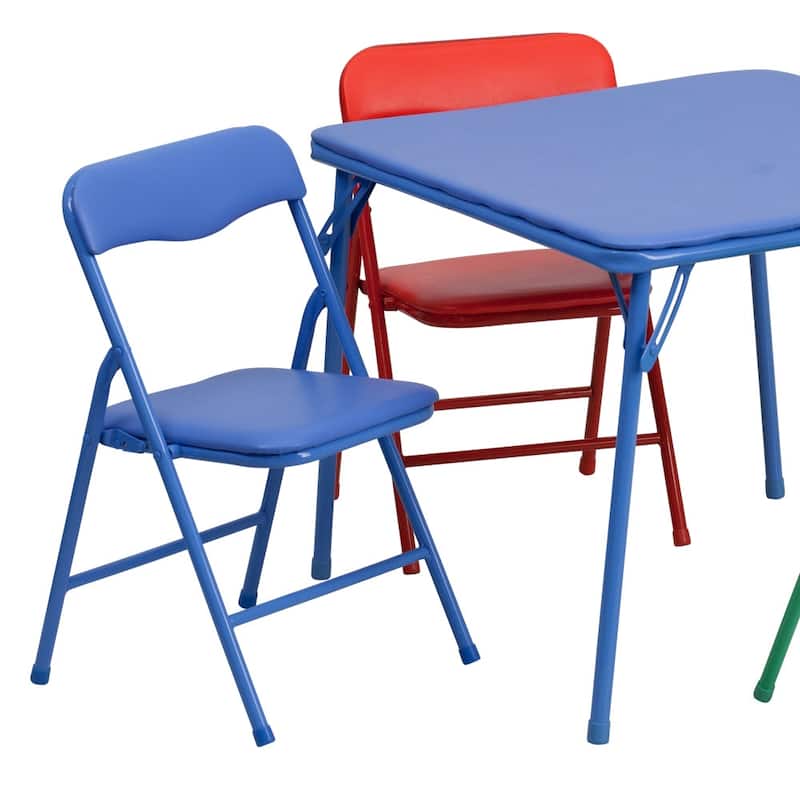 Kids 5-Piece Classroom Folding Table and Chairs Set