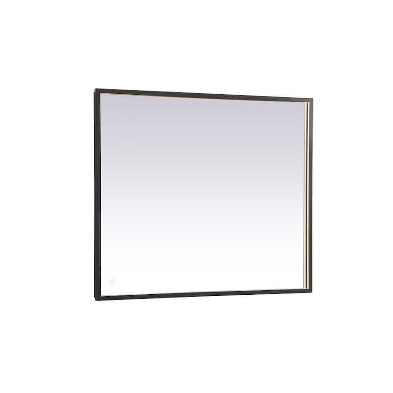 Elegant Lighting MRE63036 Pier 36" W x 30" H Modern Rectangular - Black