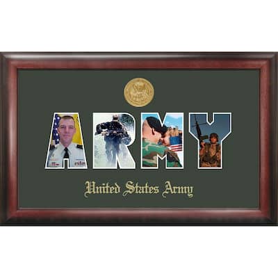 Patriot Frames Army Collage Photo Frame Gold Medallion