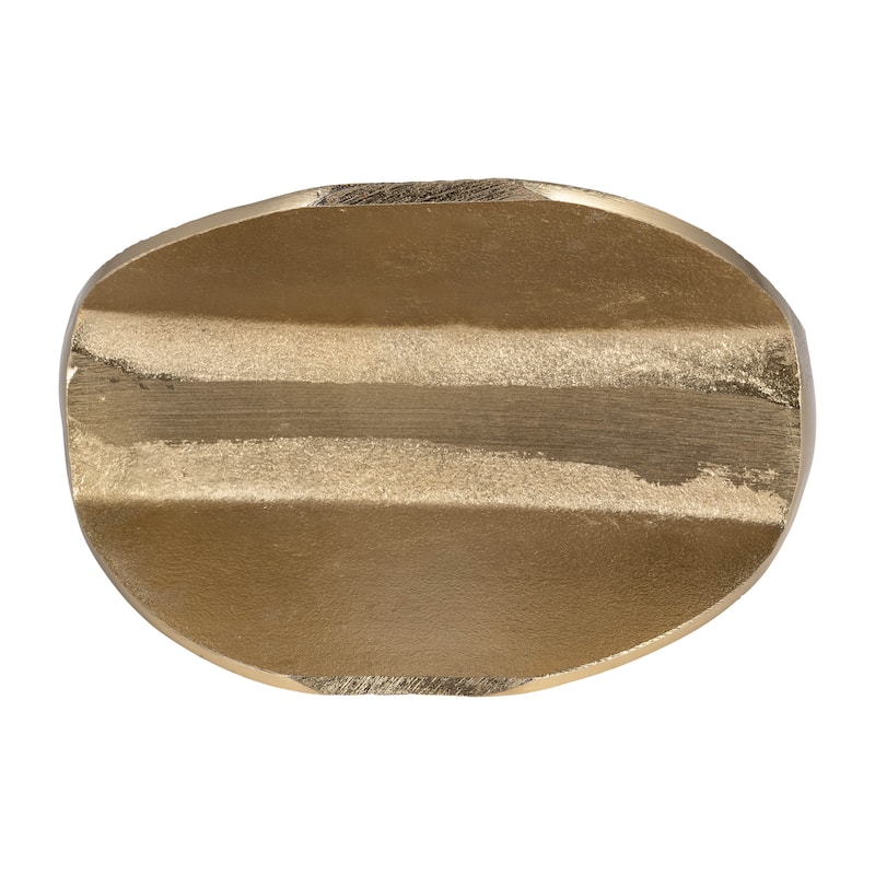Sagebrook Home Metal, Etched Oval Vase