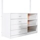 preview thumbnail 16 of 48, Teddy Fleece Full Size Loft Bed Wood Bed w/ Storage Shelves, Drawers & Desk