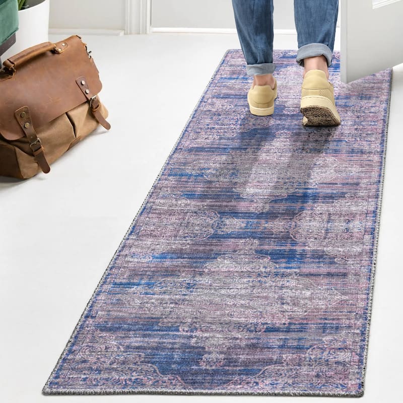 JONATHAN Y Asa Bohemian Medallion Machine Washable Area Rug