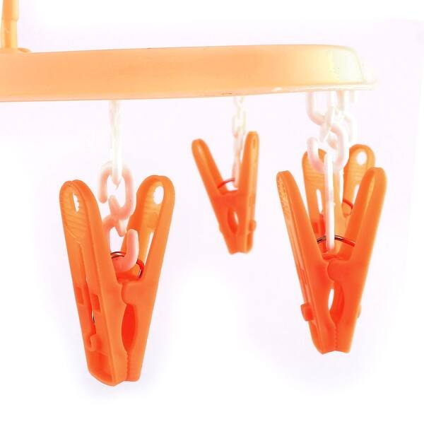 Shop Plastic Rectangle Frame 8 Pegs Clothes Socks Dryer Rack Clips