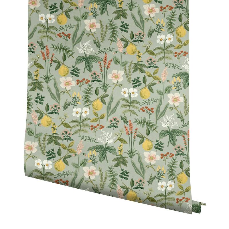 Rifle Paper Co. Herb Garden Sage Botanical Premium Peel + Stick Wallpaper