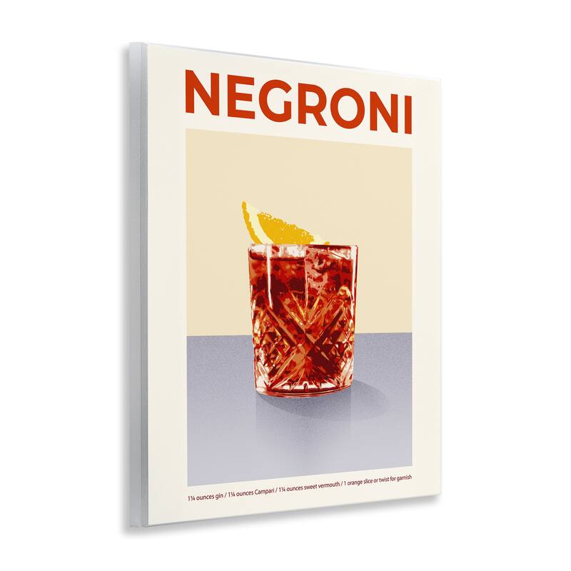 Stupell Negroni Classic Cocktail Wall Plaque Art Design By Victoria Barnes