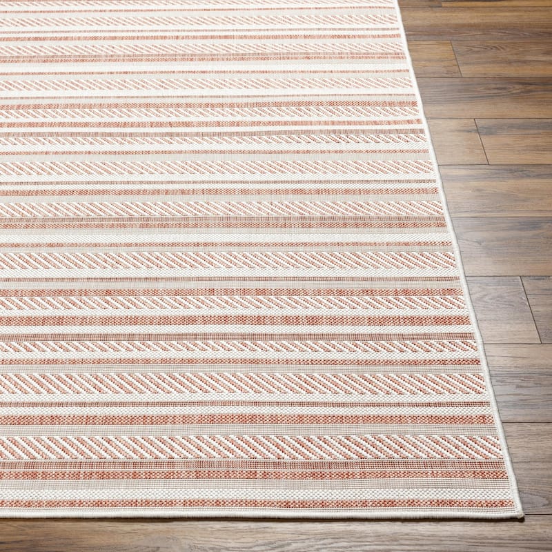 Livabliss Eagean Bohemian Stripe Outdoor Area Rug