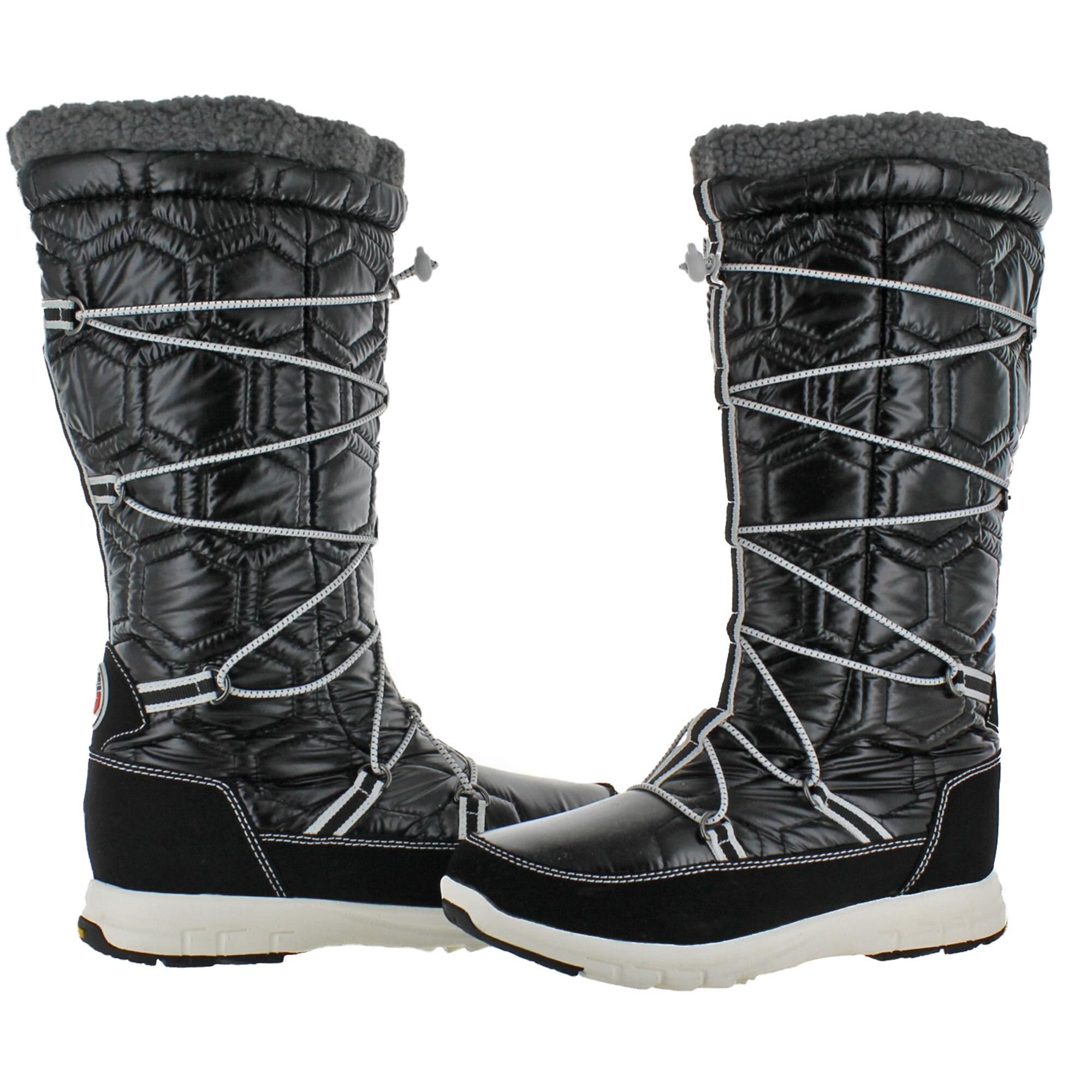Shop Khombu Women S Slalom Quilted Tall Waterproof Snow Winter