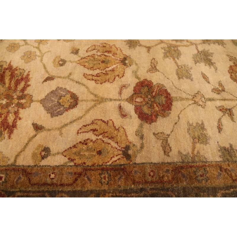 ECARPETGALLERY Hand-knotted Jamshidpour Ivory Wool Rug - 6'2 x 9'1