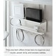 preview thumbnail 9 of 12, Yamazaki Home Under-Desk Cable and Router Storage Rack, Steel - L 4.53 x W 15.75 x H 16.93 inches