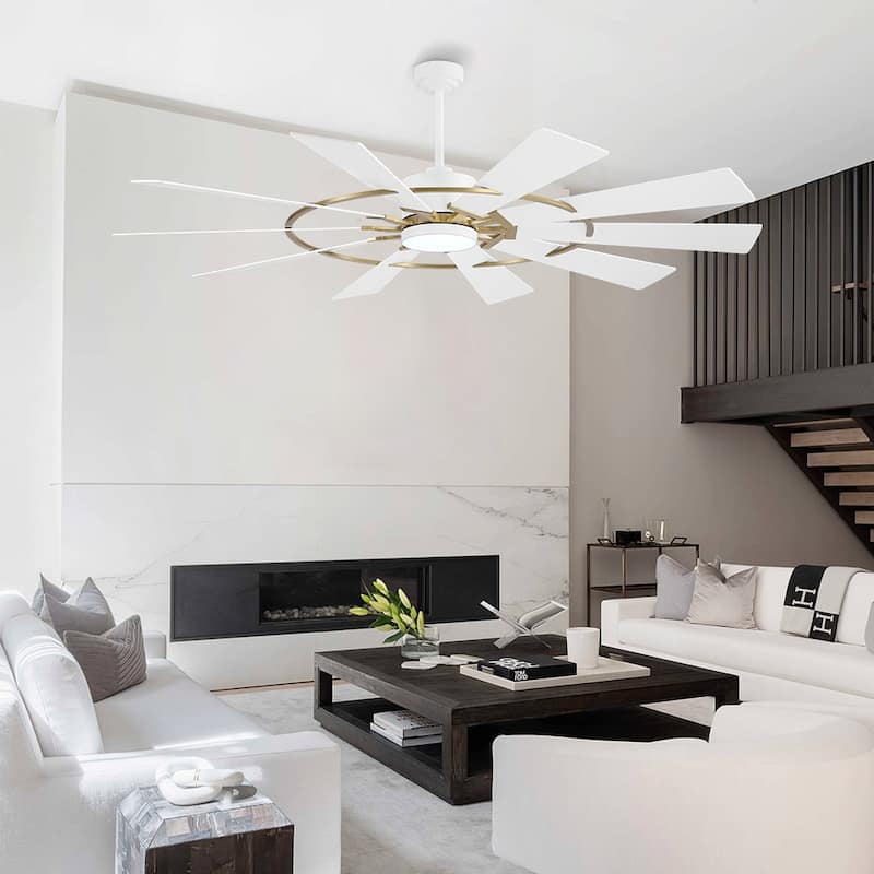 MLiAN Ceiling Fan with Lights Remote Control 6-Speed DC